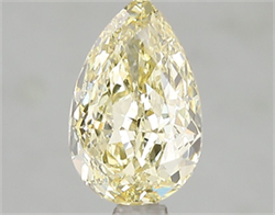 Picture of Lab Grown Diamond 2.03 Carats, Pear with  Cut, Fancy Intense Yellow Color, VS2 Clarity and Certified by IGI