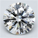 Natural Diamond 4.60 Carats, Round with Excellent Cut, G Color, SI1 Clarity and Certified by GIA