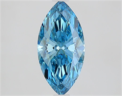 Picture of Lab Grown Diamond 1.51 Carats, Marquise with  Cut, Fancy Vivid Blue Color, VS1 Clarity and Certified by IGI