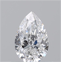 Diamante Natural 0.55 quilates, De pera , Color E, claridad VVS2 y certificado GIA