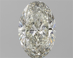 Foto Diamante Natural 3.51 quilates, Ovalado , Color J, claridad SI2 y certificado GIA de