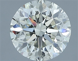 Picture of Natural Diamond 1.50 Carats, Round with Very Good Cut, J Color, SI1 Clarity and Certified by IGI