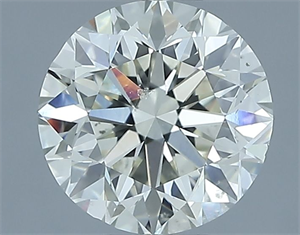 Picture of Natural Diamond 1.50 Carats, Round with Very Good Cut, J Color, SI1 Clarity and Certified by IGI