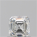 Natural Diamond 0.70 Carats, Asscher with  Cut, H Color, VVS1 Clarity and Certified by GIA