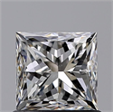 Natural Diamond 1.00 Carats, Princess with  Cut, G Color, SI1 Clarity and Certified by GIA