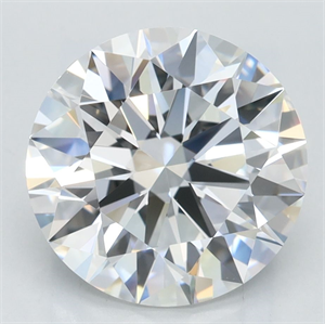 Picture of Lab Grown Diamond 3.05 Carats, Round with Excellent Cut, D Color, IF Clarity and Certified by GIA