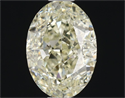 Natural Diamond 0.95 Carats, Oval with  Cut, L Color, VVS1 Clarity and Certified by HRD
