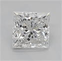 Natural Diamond 2.01 Carats, Princess with  Cut, E Color, SI2 Clarity and Certified by GIA
