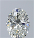 Natural Diamond 0.70 Carats, Oval with  Cut, H Color, VS2 Clarity and Certified by GIA