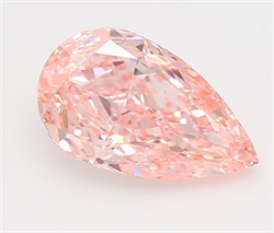 Picture of Lab Grown Diamond 3.57 Carats, Pear with  Cut, Fancy Vivid Pink Color, VS2 Clarity and Certified by IGI