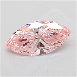 Picture of Lab Grown Diamond 1.52 Carats, Marquise with  Cut, Fancy Vivid Pink Color, VVS2 Clarity and Certified by IGI