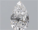 Natural Diamond 0.56 Carats, Pear with  Cut, D Color, VVS1 Clarity and Certified by GIA