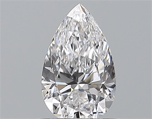 Picture of Natural Diamond 0.56 Carats, Pear with  Cut, D Color, VVS1 Clarity and Certified by GIA