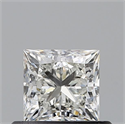 Natural Diamond 0.52 Carats, Princess with  Cut, I Color, VS2 Clarity and Certified by GIA