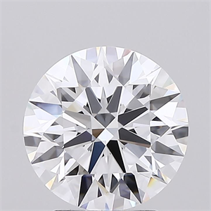 Picture of Lab Grown Diamond 2.29 Carats, Round with Ideal Cut, E Color, IF Clarity and Certified by IGI