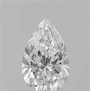 Picture of Natural Diamond 0.53 Carats, Pear with  Cut, G Color, VS1 Clarity and Certified by GIA