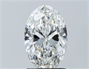 Natural Diamond 1.51 Carats, Oval with  Cut, G Color, SI2 Clarity and Certified by GIA