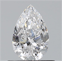 Natural Diamond 0.53 Carats, Pear with  Cut, D Color, VS2 Clarity and Certified by GIA