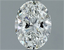 Natural Diamond 1.00 Carats, Oval with  Cut, G Color, SI2 Clarity and Certified by GIA