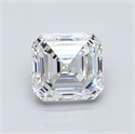 Natural Diamond 1.01 Carats, Asscher with  Cut, E Color, VS2 Clarity and Certified by GIA