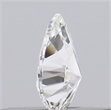 Natural Diamond 0.18 Carats, Pear with  Cut, H Color, VVS2 Clarity and Certified by GIA