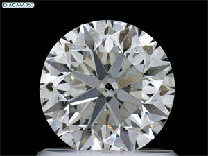 Picture of Natural Diamond 1.01 Carats, Round with Very Good Cut, K Color, SI2 Clarity and Certified by GIA