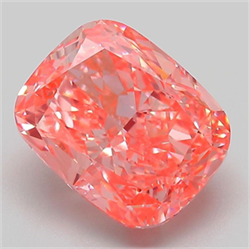Picture of Lab Grown Diamond 4.36 Carats, CUSHION MODIFIED with  Cut, Fancy Vivid Pink Color, VVS2 Clarity and Certified by IGI