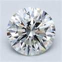 Natural Diamond 2.21 Carats, Round with Excellent Cut, J Color, SI1 Clarity and Certified by GIA