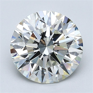 Picture of Natural Diamond 2.21 Carats, Round with Excellent Cut, J Color, SI1 Clarity and Certified by GIA