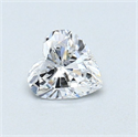 Natural Diamond 0.44 Carats, Heart with  Cut, D Color, VS1 Clarity and Certified by GIA