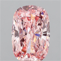 Picture of Lab Grown Diamond 3.10 Carats, CUSHION MODIFIED with  Cut, Fancy Intense Pink Color, VS2 Clarity and Certified by IGI