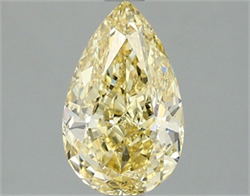 Picture of Lab Grown Diamond 1.54 Carats, Pear with  Cut, Fancy Intense Yellow Color, VS1 Clarity and Certified by IGI