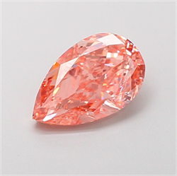 Picture of Lab Grown Diamond 1.72 Carats, Pear with  Cut, Fancy Vivid Pink Color, VS1 Clarity and Certified by IGI