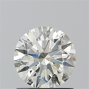 Picture of Natural Diamond 1.01 Carats, Round with Excellent Cut, K Color, SI2 Clarity and Certified by GIA