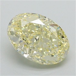Picture of Lab Grown Diamond 2.12 Carats, Oval with  Cut, Fancy Yellow Color, VS1 Clarity and Certified by IGI