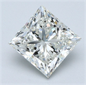 Diamante Natural 1.70 quilates, Princesa , Color J, claridad VS2 y certificado GIA