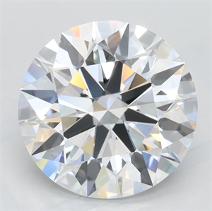 Picture of Lab Grown Diamond 3.14 Carats, Round with Excellent Cut, D Color, VVS1 Clarity and Certified by GIA