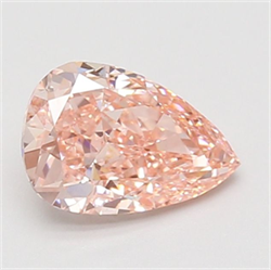 Picture of Lab Grown Diamond 1.53 Carats, Pear with  Cut, Fancy Vivid Pink Color, VS1 Clarity and Certified by IGI