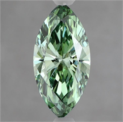 Picture of Lab Grown Diamond 1.52 Carats, Marquise with  Cut, Fancy Vivid Green Color, VS1 Clarity and Certified by IGI