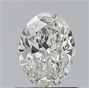 Natural Diamond 0.71 Carats, Oval with  Cut, H Color, VVS2 Clarity and Certified by GIA