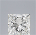 Natural Diamond 0.61 Carats, Princess with  Cut, H Color, IF Clarity and Certified by GIA