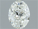 Natural Diamond 0.90 Carats, Oval with  Cut, H Color, VVS1 Clarity and Certified by IGI