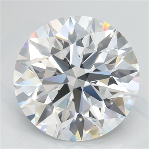 Picture of Lab Grown Diamond 3.00 Carats, Round with Ideal Cut, D Color, IF Clarity and Certified by IGI