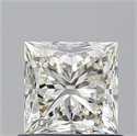 Natural Diamond 0.90 Carats, Princess with  Cut, J Color, VVS2 Clarity and Certified by GIA