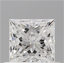 Natural Diamond 0.60 Carats, Princess with  Cut, D Color, VS2 Clarity and Certified by GIA