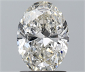 Natural Diamond 1.30 Carats, Oval with  Cut, H Color, SI1 Clarity and Certified by IGI