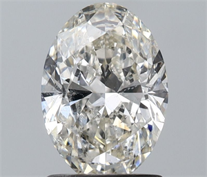 Picture of Natural Diamond 1.30 Carats, Oval with  Cut, H Color, SI1 Clarity and Certified by IGI