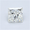 Natural Diamond 0.76 Carats, Princess with  Cut, J Color, VVS1 Clarity and Certified by GIA