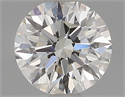 Natural Diamond 0.58 Carats, Round with Excellent Cut, H Color, VVS2 Clarity and Certified by GIA