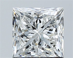Picture of Natural Diamond 1.21 Carats, Princess with  Cut, F Color, SI2 Clarity and Certified by GIA